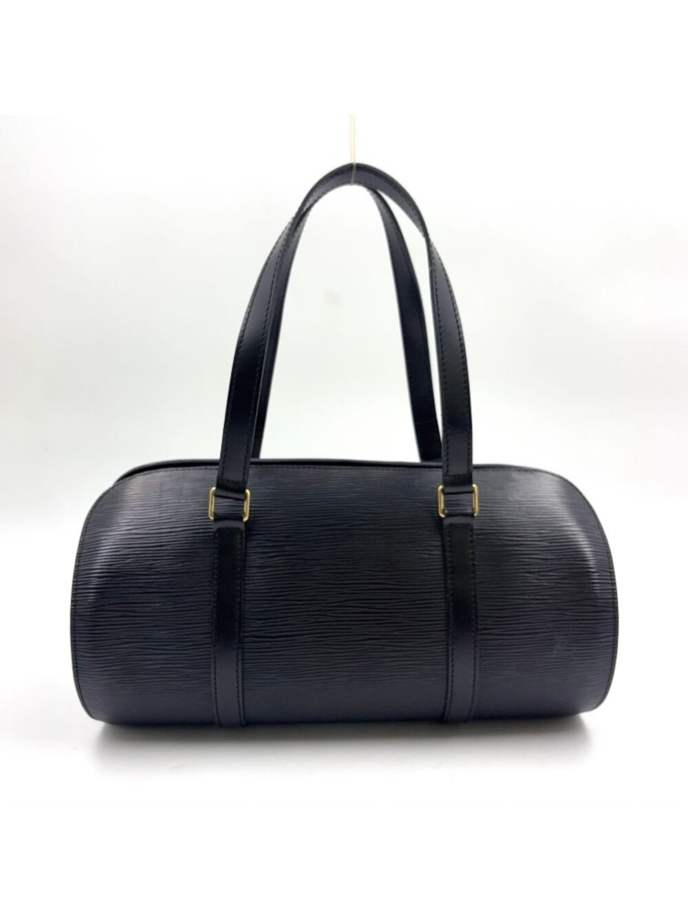 Louis Vuitton Souflo Epi Noir Leather Black Handbag Gold